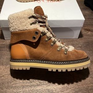 SEE BY CHLOE Shearling Booties